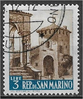 San Marino 1957. Scott #390 (U) Gate Tower - Usados
