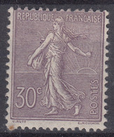 FRANCE : SEMEUSE LIGNEE 30c N° 133 NEUVE * GOMME AVEC CHARNIERE - COTE 200 € - 1903-60 Sower - Ligned