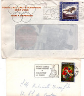 Flamme Monaco 1968 & 1976 - Congrès CIESM 1968 & Collection Galéa Au Musée 1976 - Cartas & Documentos