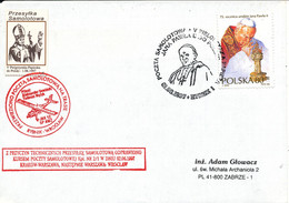Poland Cover With POPE Stamp, POPE Seal And Special Postmark 1-6-1997 Flight Cover??? - Covers & Documents
