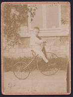 +++ Photo Sur Carton - Enfant Sur Vélo - Bike - Cyclisme  // - Ancianas (antes De 1900)