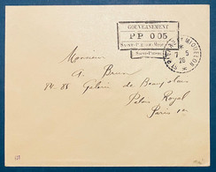 RR Lettre Griffe Provisoire St Pierre & Miquelon De 1926 PP 0 05 Erreur De Date !! 7 5 1926 Pour Paris à Aimé BRUN Signé - Brieven En Documenten