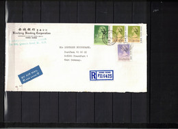 Hong Kong 1990 Interesting Airmail Registered Letter - Briefe U. Dokumente