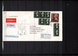 Hong Kong 1982 Interesting Airmail Registered Letter - Lettres & Documents