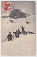 SWITZERLAND SUISSE Valais "Grand St Bernard - Caravane Dans La Tourmente" Alpinism PC CPA 1911 - Alpinisme