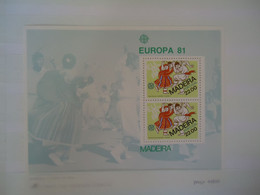 MADEIRA PORTUGAL MINT SHEET  EUROPA 81 - Sonstige & Ohne Zuordnung