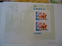 AZORES PORTUGAL MNH   SHEET  EUROPA 81 - Autres & Non Classés