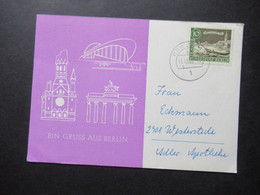 Berlin (West) 1963 Ein Gruss Aus Berlin Werbe PK Modehaus Jahnke Oldenburg Geschrieben Auf Einer Einkaufsreise In Berlin - Storia Postale