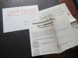 Luxemburg 1984 Freistempel Election Du Parlament Européen Mit Inhalt Eisenbahnmotiv Stempel Aus Jugoslawien - Briefe U. Dokumente