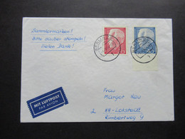 Berlin (West) Heinrich Lübke Nr.234 / 235 Satzbrief Tagesstempel Berlin 20 Nach Hamburg Mit Luftpost - Cartas & Documentos