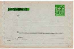 54631 - Deutsches Reich - 1923 - 40M Schnitter PGAKtenBf A Feldpost-Kartenbrief-Vordruck, Ungebraucht - Brieven En Documenten