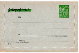 54631 - Deutsches Reich - 1923 - 40M Schnitter PGAKtenBf A Feldpost-Kartenbrief-Vordruck, Ungebraucht - Storia Postale