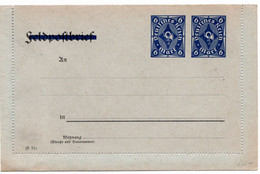 54634 - Deutsches Reich - 1922 - 2@6M Posthorn PGAKtenBf A Feldpost-Kartenbrief-Vordruck, Ungebraucht - Briefe U. Dokumente