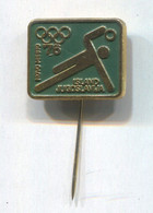 Handball Balonmano - Island Vs Yugoslavia Olympic Olympiade, Vintage Pin Badge Abzeichen - Handball