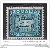 SOMALIA  A.F.I.S.:  1950  TASSE  -  5 C. VERDE  AZZURRO  US. -  SASS. 3 - Somalia (AFIS)