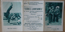 Petit Calendrier De Poche 1963 Oeuvre Pontificale De La Sainte Enfance - 3 Volets - Small : 1961-70