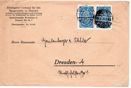 54654 - Deutsches Reich - 1923 - 2@2000M Ziffer A OrtsBf DRESDEN - Covers & Documents