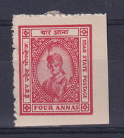 India - Idar: 1944   Maharaja Himmat Singh   SG6    4a    MNH - Idar