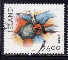 ISLANDA ICELAND ISLANDE ISLAND 1990 SPORTS ICELANDIC WRESTILING SPORT 26.00k USED USATO OBLITERE' - Usati