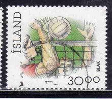 ISLANDA ICELAND ISLANDE ISLAND 1990 SPORTS VOLLEYBALL SPORT 30.00k USED USATO OBLITERE' - Usados