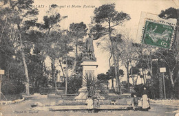 CPA 30 ALES LE BOSQUET ET STATUE PASTEUR - Alès