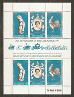 Nouvelles-Hébrides 1978 - Elizabeth II, 25 Th  Anniv. Of The Coronation -  Bloc MNH 538/40 Se Tenant - Blokken & Velletjes