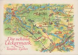 D-17268 Templin - Lychen - Die Schöne Uckermark - Landkarte - Map - Nice Stamp - Templin