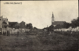 CPA Liebling Banat Rumänien, Blick Auf Den Ort, Kirche - Rumania