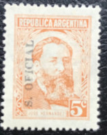 Republica Argentina - Argentinië - C11/35 - MH - 1957 - Michel 87 - José Hernandez - Oficiales