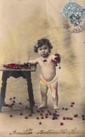 CPA - FANTAISIE BEBE - Bébé Fille Et Les Cerises - Varischi Artiro Et C. Milano - Série 1820 N° 8 - Baby's