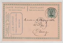 Hyon-Ciply -frappe Superbe - Cachet Travaux Publivs Mesvin - Fortune Cancels (1919)