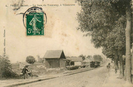 Ingré * La Gare Du Tramway , à Villeneuve * Train Locomotive Machine * Ligne Chemin De Fer Loiret - Otros & Sin Clasificación