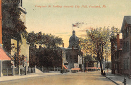 CPA ETATS UNIS CONGRESS ST.looking Towards City Hall Portland - Portland