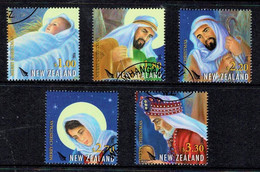 New Zealand 2016 Christmas Set Of 5 Used - - Oblitérés