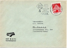 54670 - Bund - 1970 - 30Pfg Gr.Bauten Rot EF A Bf MARL - ADOLF-GRIMME-PREIS FERNSEH-WETTBEWERB MARL -> Essen - Lettres & Documents