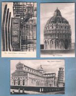 Italia, Pisa. N. 3 Cartoline Inizio Anni 1900 Non Circolate. Duomo, Campanile E Battistero - Pisa