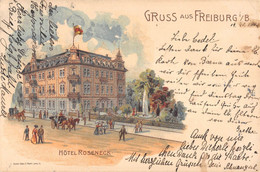 CPA ALLEMAGNE GRUSS AUS FREIBURG HOTEL ROSENBECK - Sonstige & Ohne Zuordnung