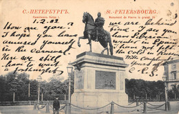 CPA RUSSIE ST PETERSBOURG MONUMENT DE PIERRE LE GRAND - Russia
