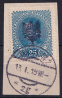 AUSTRIA 1919 / LAND TIROL Overprint - Canceled On Paper - 13.1.1919 - Gebruikt