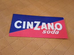 CINZANO SODA CARTONCINO PUBBLICITARIO ANNI 50 ? - Plaques En Carton