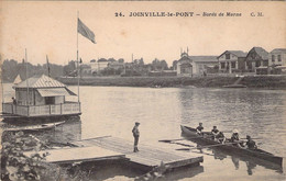 CPA - 94 - JOINVILLE LE PONT - Bords De Marne - Barque - Animée - CM - Joinville Le Pont