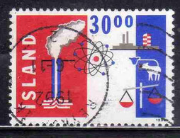 ISLANDA ICELAND ISLANDE ISLAND 1992 EXPORT TRADE AND COMMERCE  30.00k USED USATO OBLITERE' - Used Stamps