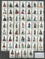 R708-TODAS LAS SERIES COMPLETAS TRAJES REGIONALES ESPAÑA, COSTUMBRES, USADOS. - Collections