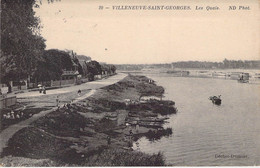 CPA - 94 - VILLENEUVE Saint GEORGES - Les Quais - Déchet Dumont - Animée - ND - Villeneuve Saint Georges