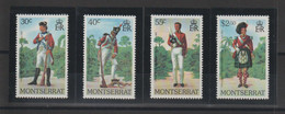 Montserrat 1979 Uniformes Militaires 402-05, 4 Val ** MNH - Montserrat