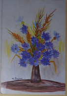 Petit Calendrier De Poche 1976  APBP Peint Avec La Bouche Bleuets Saint James Manche - Formato Piccolo : 1971-80