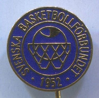 Basketball Pallacanestro Baloncesto - Sweden  Federation, Vintage Pin, Badge, Abzeichen - Basketball
