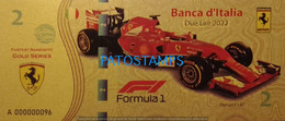 192438 BILLETE FANTASY TICKET 2 AUTOMOBILE CAR FERRARI F14T FORMULA 1 BANCA ITALY NO POSTAL POSTCARD - Kilowaar - Bankbiljetten