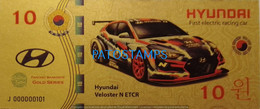 192440 BILLETE FANTASY TICKET 10 AUTOMOBILE HYUNDAI VELOSTER N ETCR RACING CAR NO POSTAL POSTCARD - Vrac - Billets