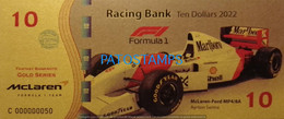 192441 BILLETE FANTASY TICKET 10 AUTOMOBILE MCLAREN FORD MP4/8A AYRTON SENNA RACING CAR NO POSTAL POSTCARD - Mezclas - Billetes